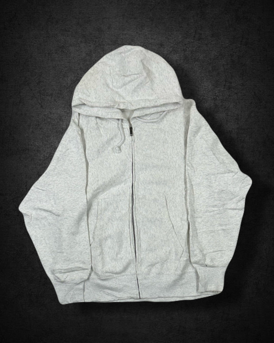 Classic Light Grey Zip-Up Hoodie