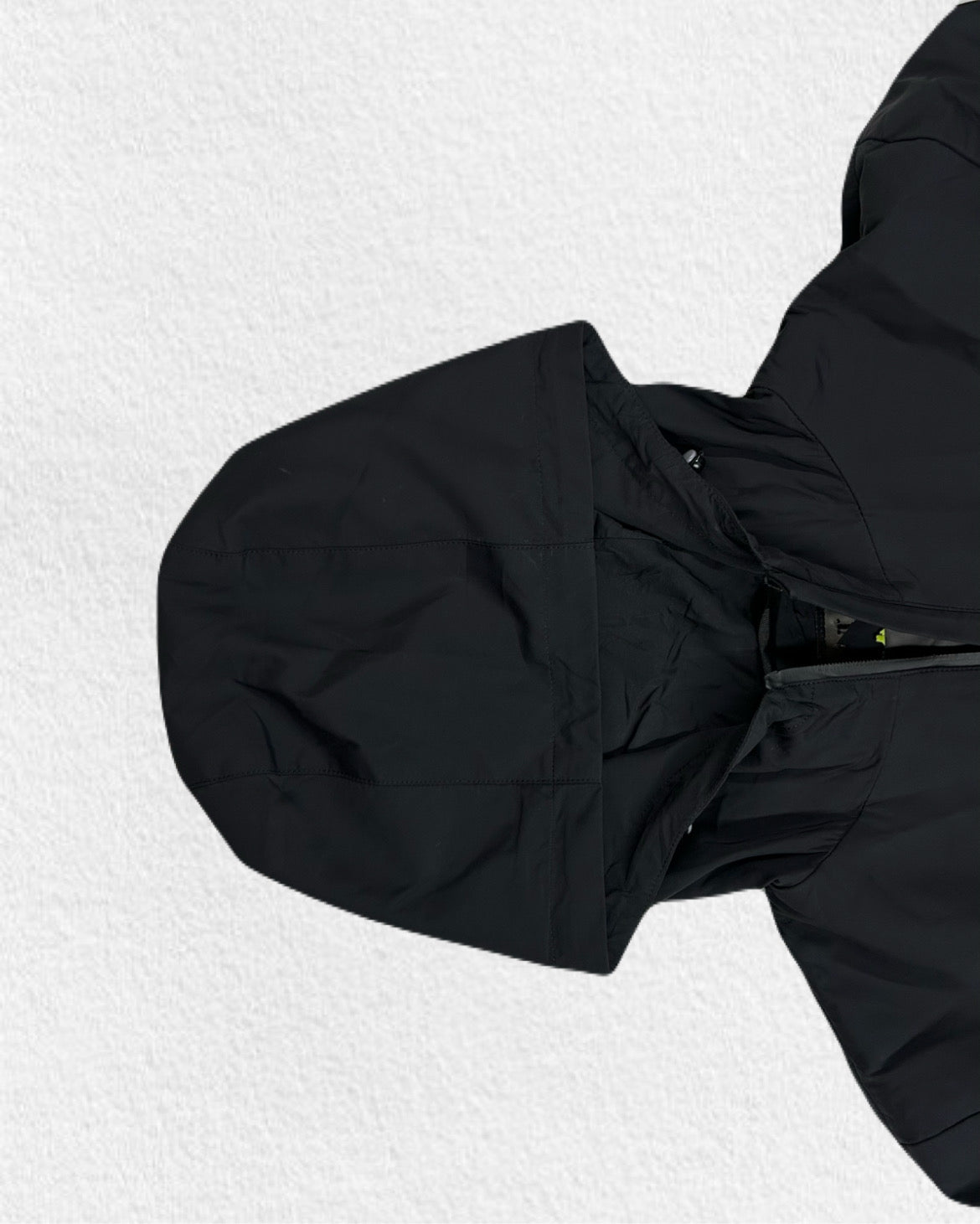 MODE Black Hooded Windbreaker Jacket
