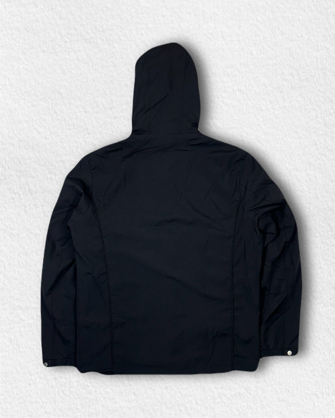 MODE Black Hooded Windbreaker Jacket