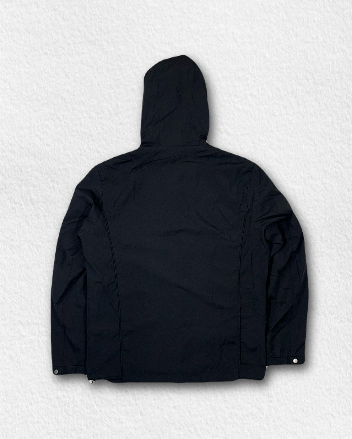 MODE Black Hooded Windbreaker Jacket